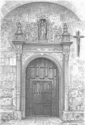 Portada de la iglesia parroquial de S. Cristóbal de Lodoso - Burgos